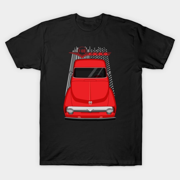 Ford F100 2nd gen - Red T-Shirt by V8social